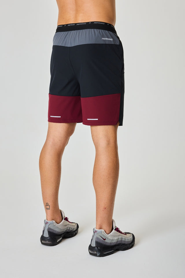 Flight Short - Meteorite / Burgundy