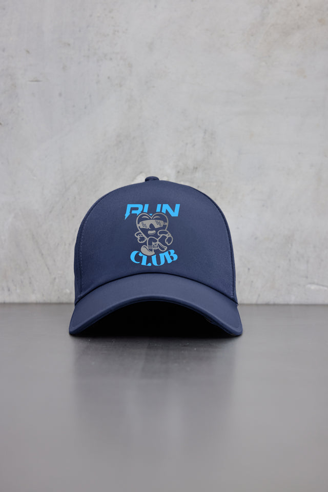 Run Club Graphic Cap - Sky Blue / Navy / Reflective